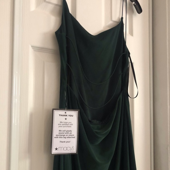 B.Darlin Mini Dress In Dark Green Color Backless - Picture 4 of 6